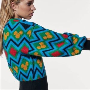 ZARA MICKEY MOUSE ©DISNEY JACQUARD KNIT SWEATER